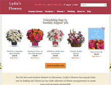 Tablet Screenshot of lydiasflowersofvincennes.com